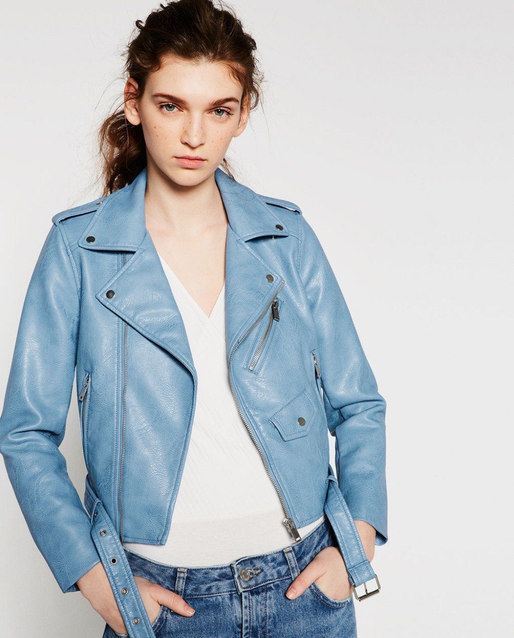 2018 Long Sleeve  Faux Soft Leather Jackets