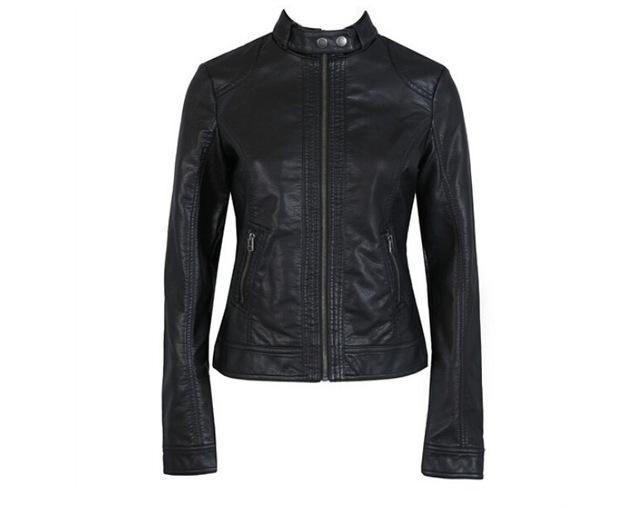 PU Leather Jacket Motorcycle Temale Women