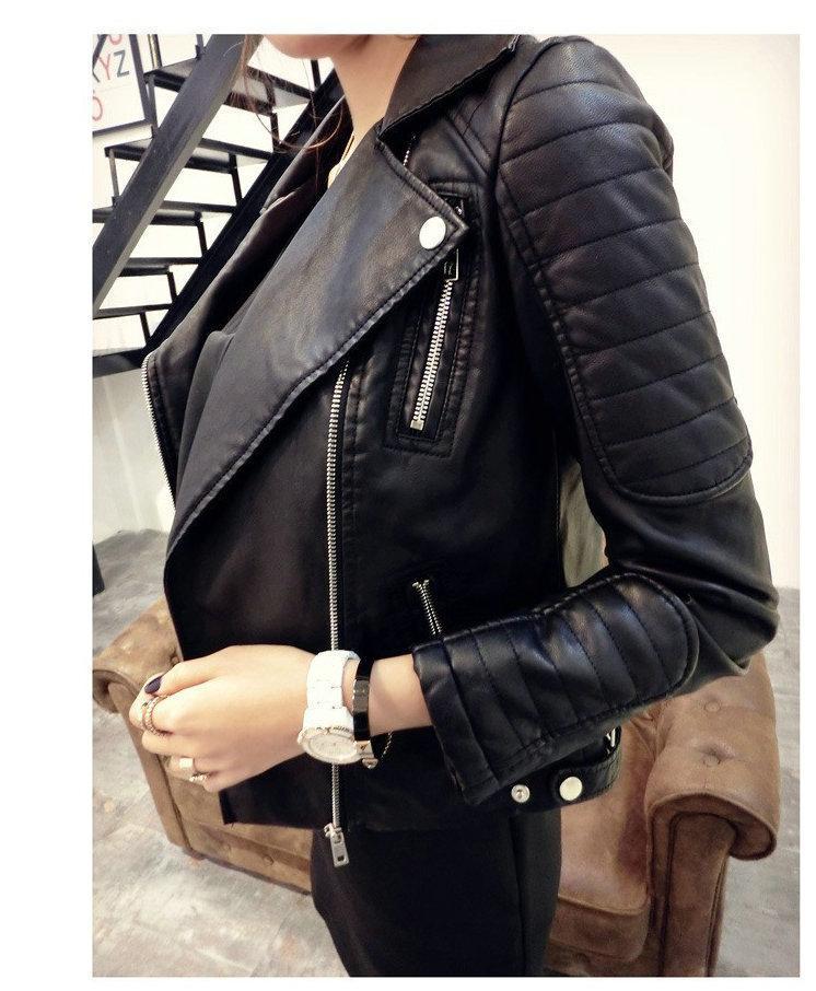 Black Blazer Soft Faux Leather Jackets