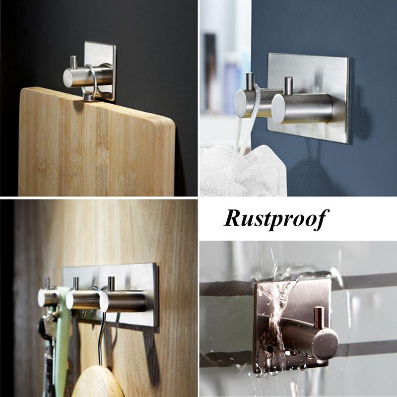 Sticker Adhesive Stainless Steel Hooks
