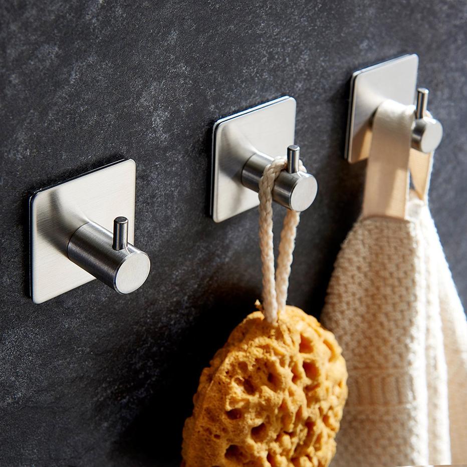 Sticker Adhesive Stainless Steel Hooks