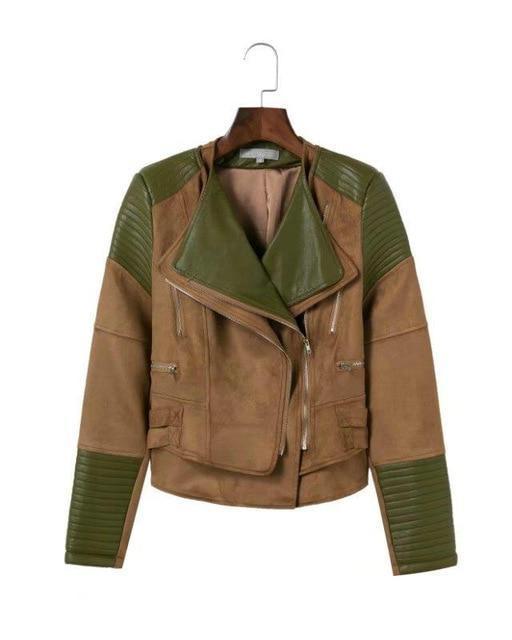 2018 PU + Suede Faux Leather Jackets