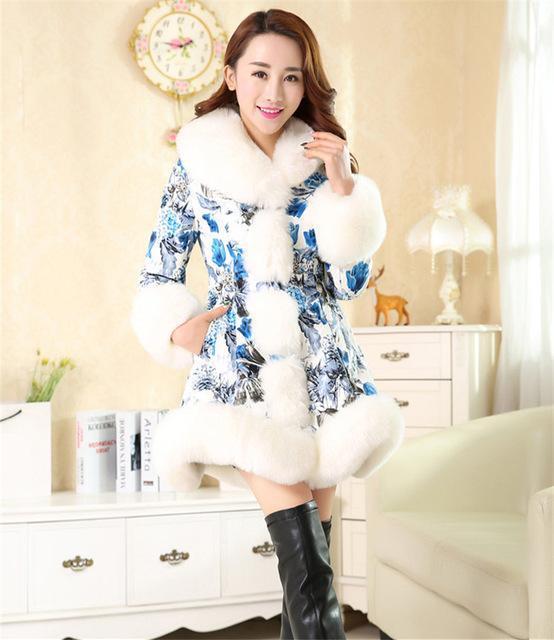 Women's Leather Jacket Faux Fox Fur Collar