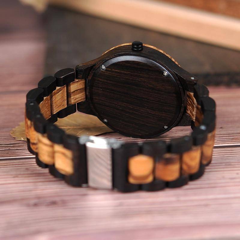 Wood Watch Quartz Mens