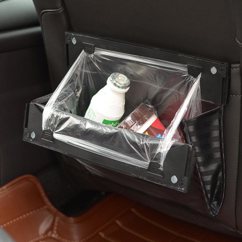 Magnetic Car Trash Bag Back Seat Garbage Trash Can Box