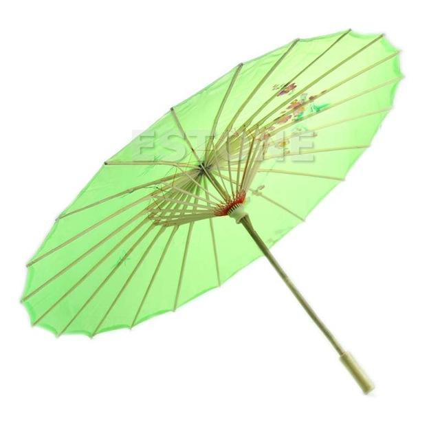 Art Deco Painted Parasol Umbrella