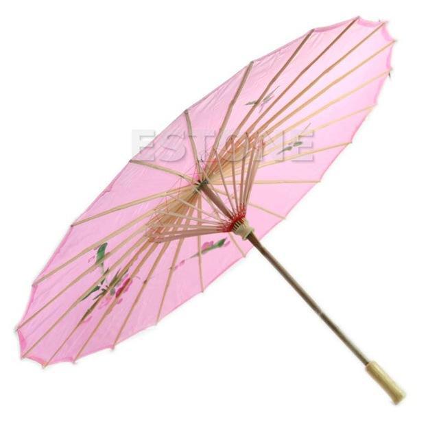 Art Deco Painted Parasol Umbrella