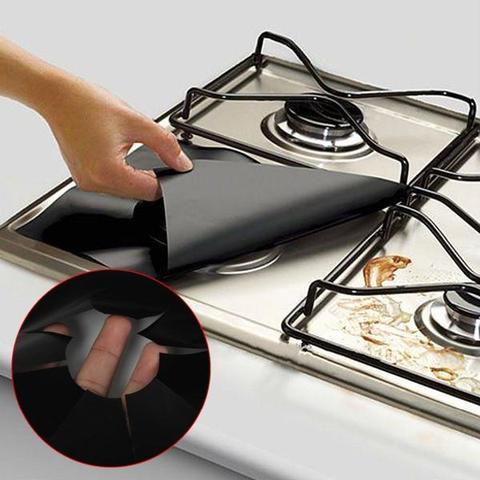 4-Pieces Reusable Gas Stove Protectors
