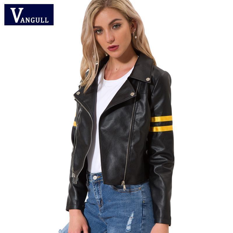 Cool Streetwear Black Faux leather jackets