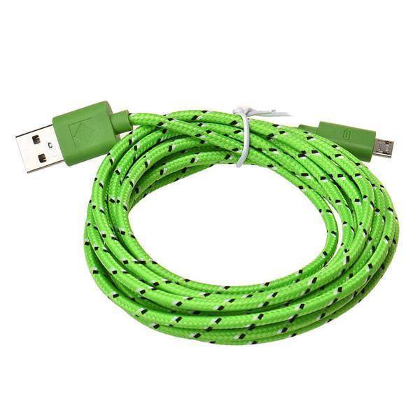10 Ft Braided Cloth Lightning Cable for iPhone - Assorted Colors