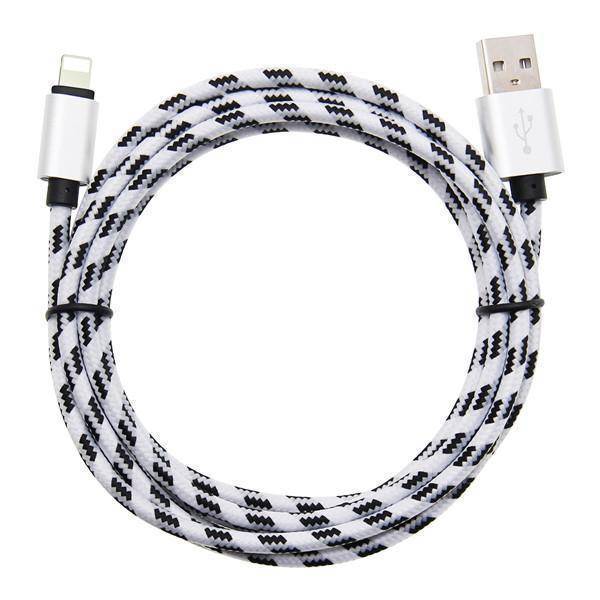 10 Ft Braided Cloth Lightning Cable for iPhone - Assorted Colors