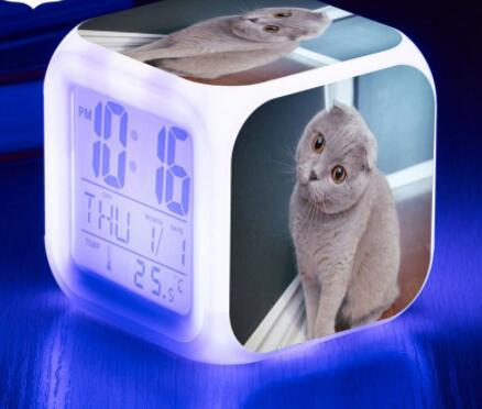 LED Cat Alarm Clock