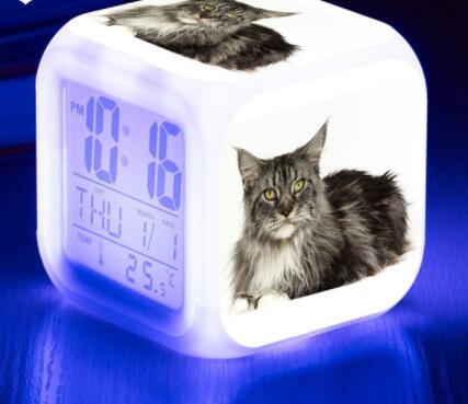 LED Cat Alarm Clock