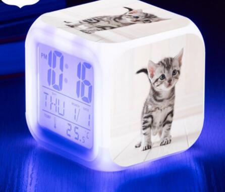 LED Cat Alarm Clock
