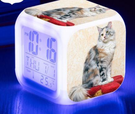 LED Cat Alarm Clock