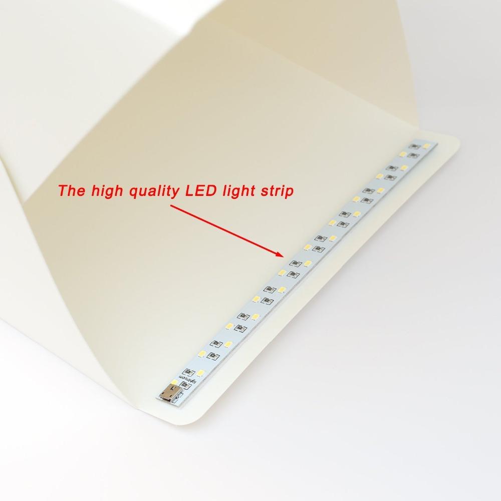 Photo Mini Studio Light Box - Portable Photography Kit with LED Light