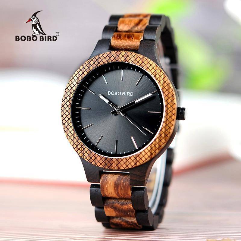 Wood Watch Quartz Mens