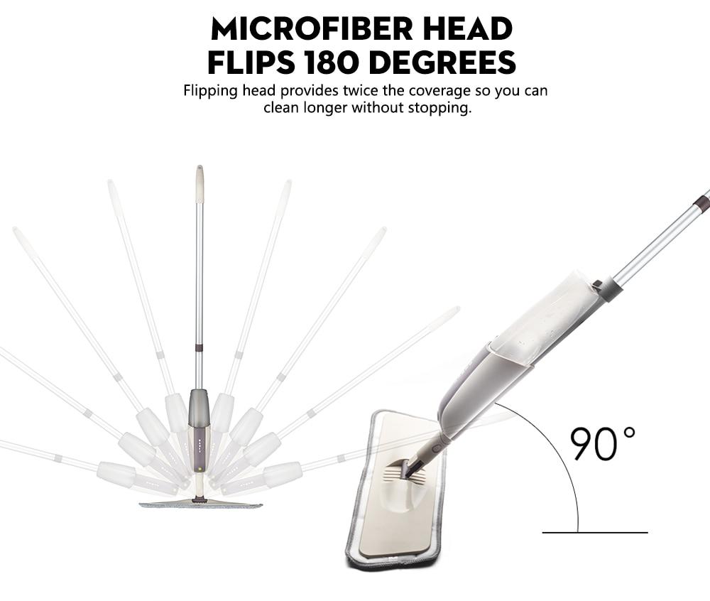 360 Degree Spray Floor Mop with Reusable Microfiber Pads