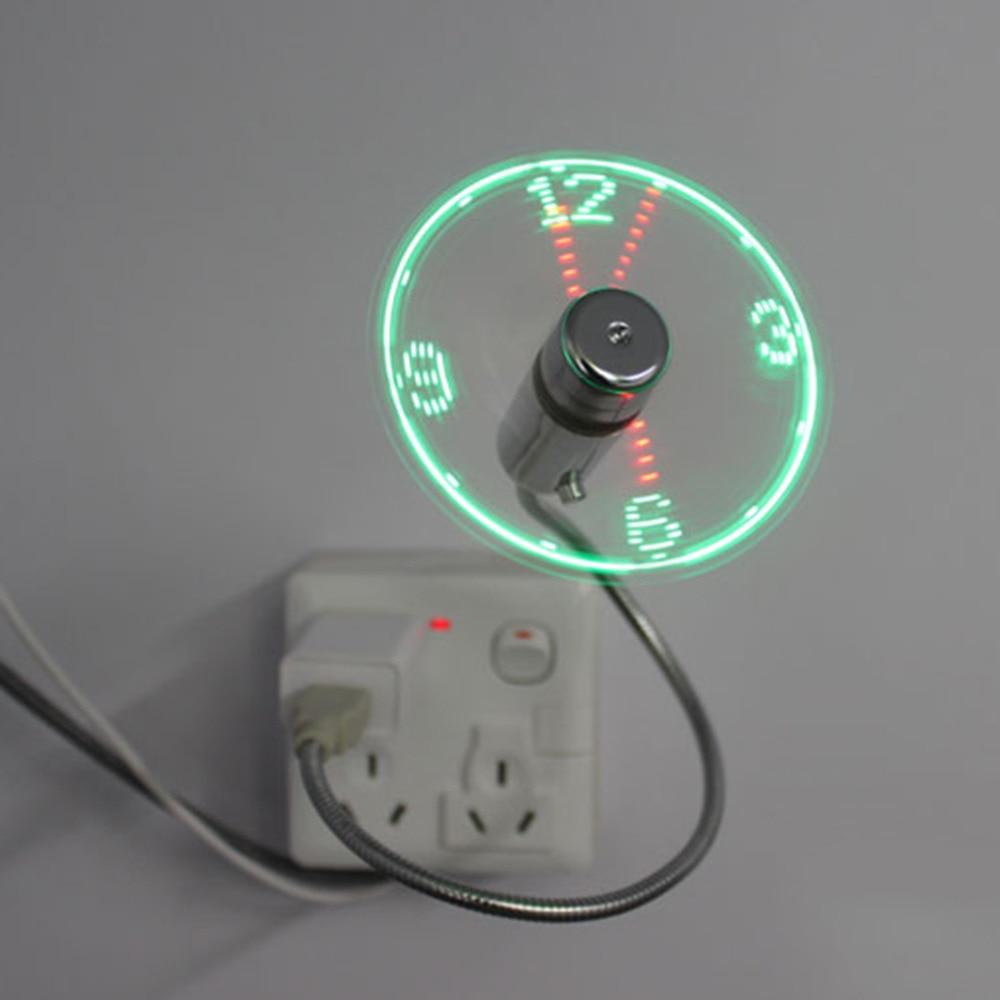 USB Mini Fan with LED Time