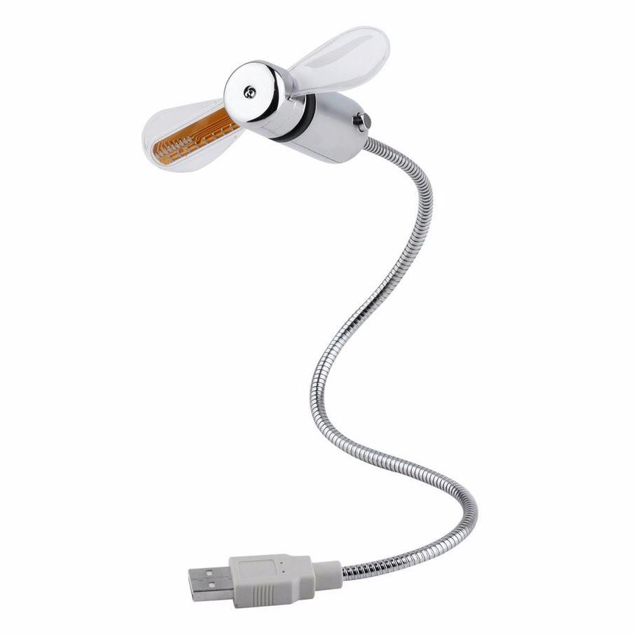 USB Mini Fan with LED Time