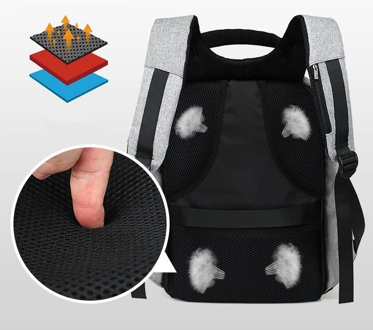 Slim Minimalist Travel Security Backpack with Laptop Sleeve