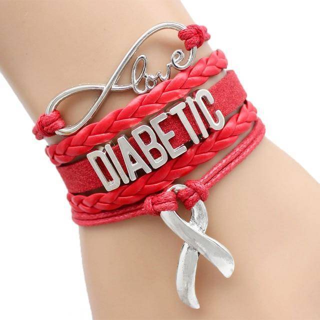 Womens Diabetic Medical Alert ID Bracelet - For Type 1 and Type 2 Diabetes
