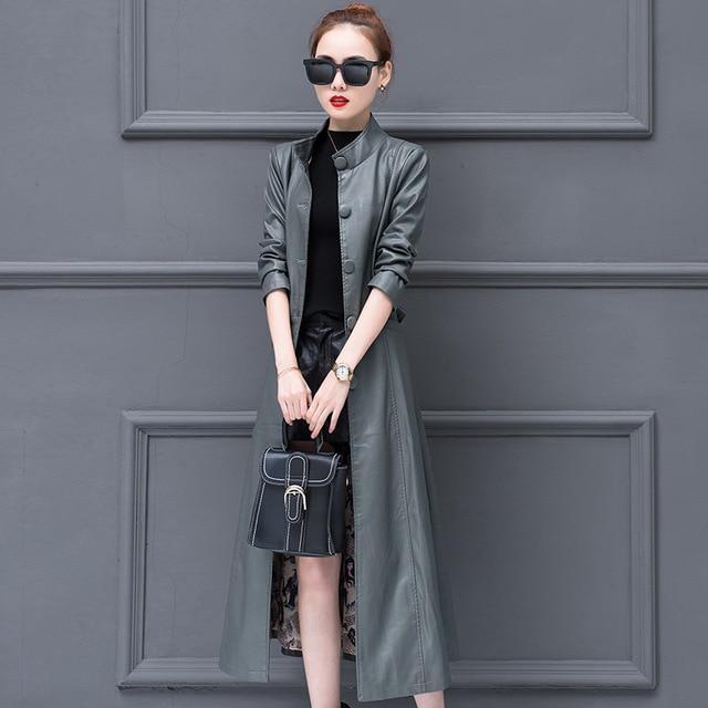 Women Velvet faux leather coat 2018