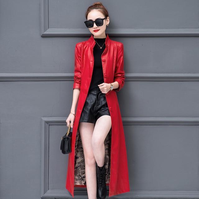 Women Velvet faux leather coat 2018