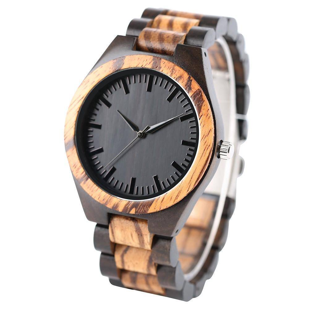 Bamboo Wooden Watch -  Natural Wood Bracelet, Quartz