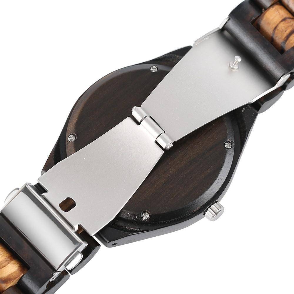 Bamboo Wooden Watch -  Natural Wood Bracelet, Quartz