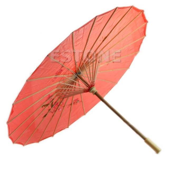 Art Deco Painted Parasol Umbrella
