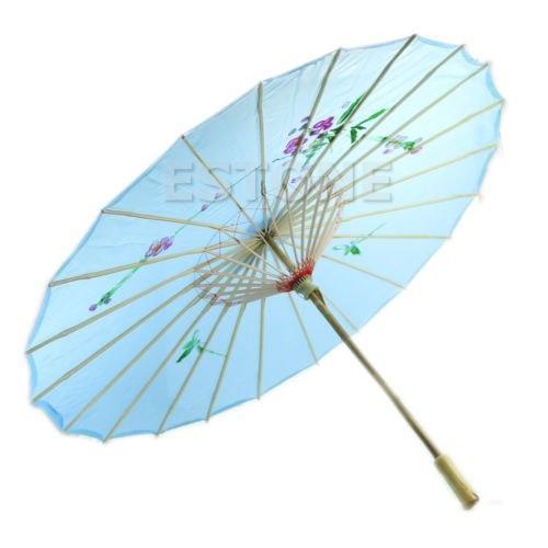 Art Deco Painted Parasol Umbrella