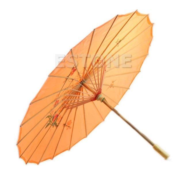 Art Deco Painted Parasol Umbrella