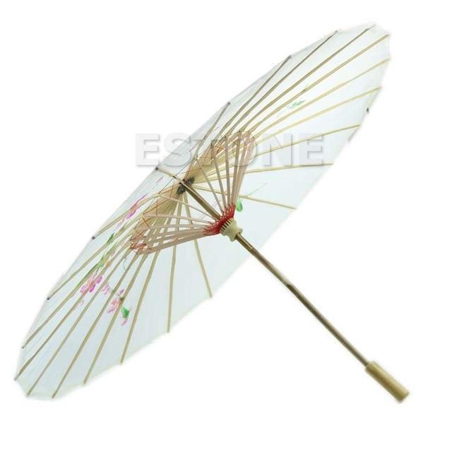 Art Deco Painted Parasol Umbrella