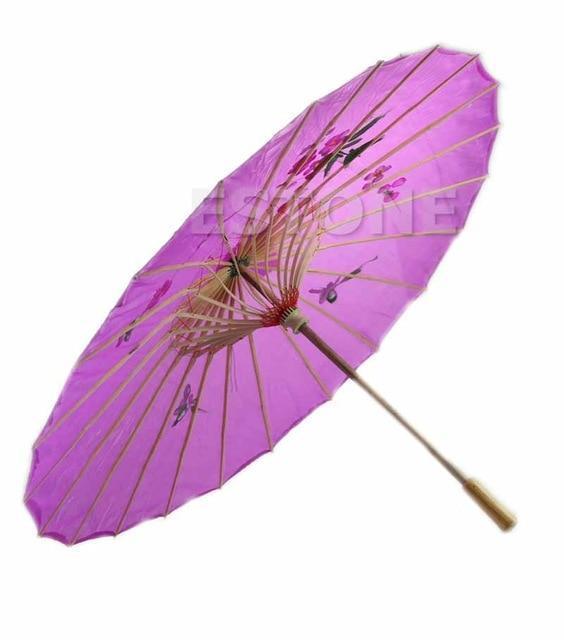 Art Deco Painted Parasol Umbrella