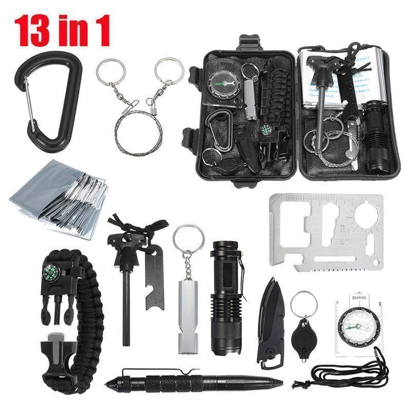 13 in 1 Outdoor Emergency Survival Kit Survival Gear