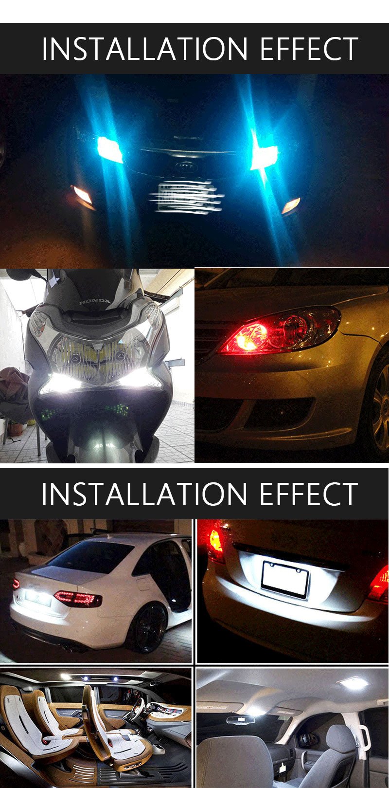 Multi-color Car LED Lights with Remote Control 194 168 501