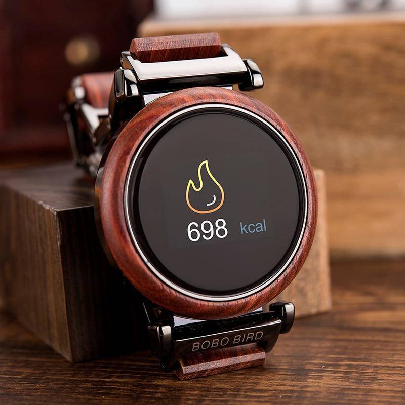 Touch Screen Wooden Watch For Men and Women in Wood Gift Box