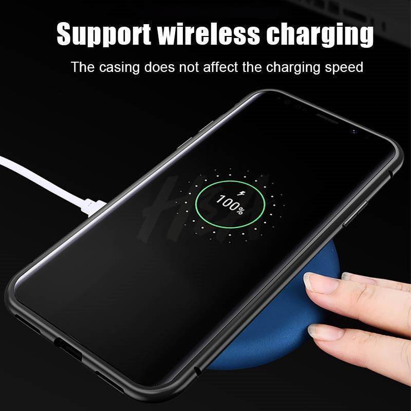 2019 New Magnetic Absorption Glass Cover Case for Samsung Galaxy S9 S8 Plus S7 Edge Note 9 8