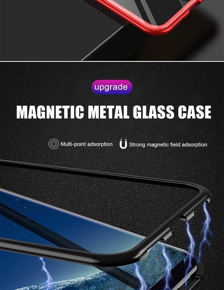 2019 New Magnetic Absorption Glass Cover Case for Samsung Galaxy S9 S8 Plus S7 Edge Note 9 8