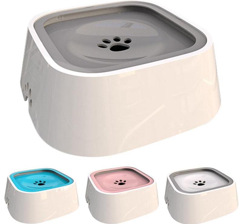 No Spill Drinking Water Feeder Plastic Portable Dog Bowl