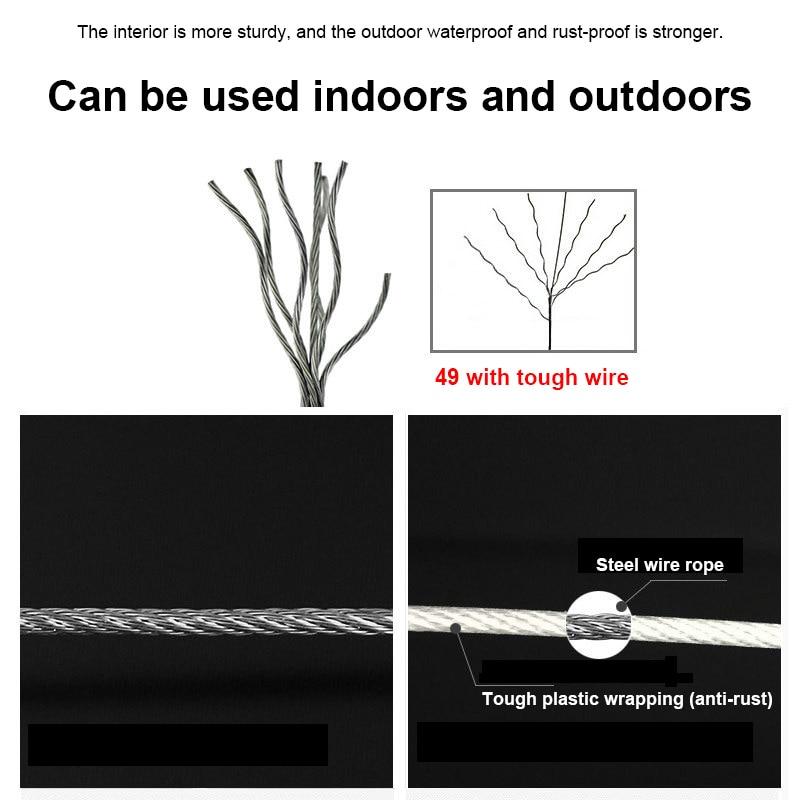 Telescopic Stainless String Invisible Clothesline