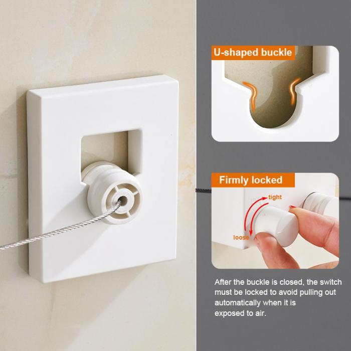 Telescopic Stainless String Invisible Clothesline