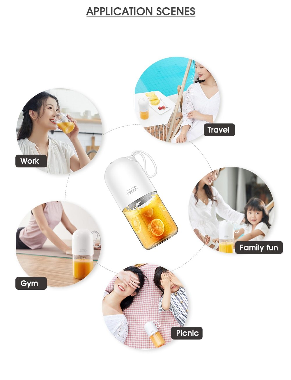 Portable Electric Juicer Blender