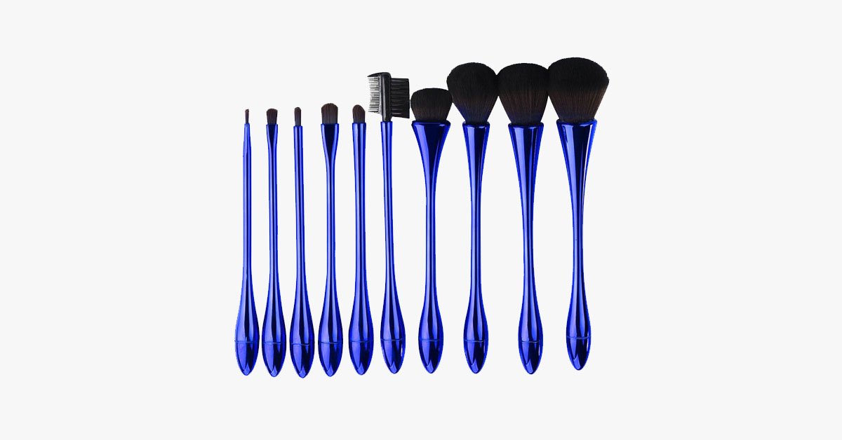 10 Piece Hour Glass Brush Set