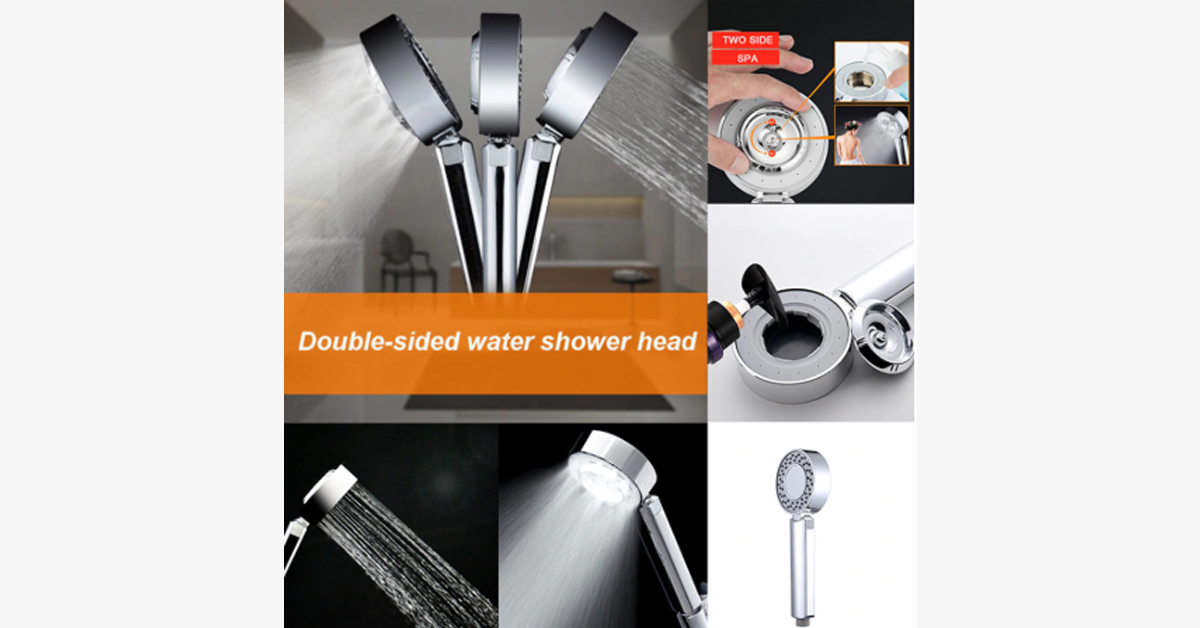 Handheld Double Sided Shower Head - For An Amazing Shower Experience