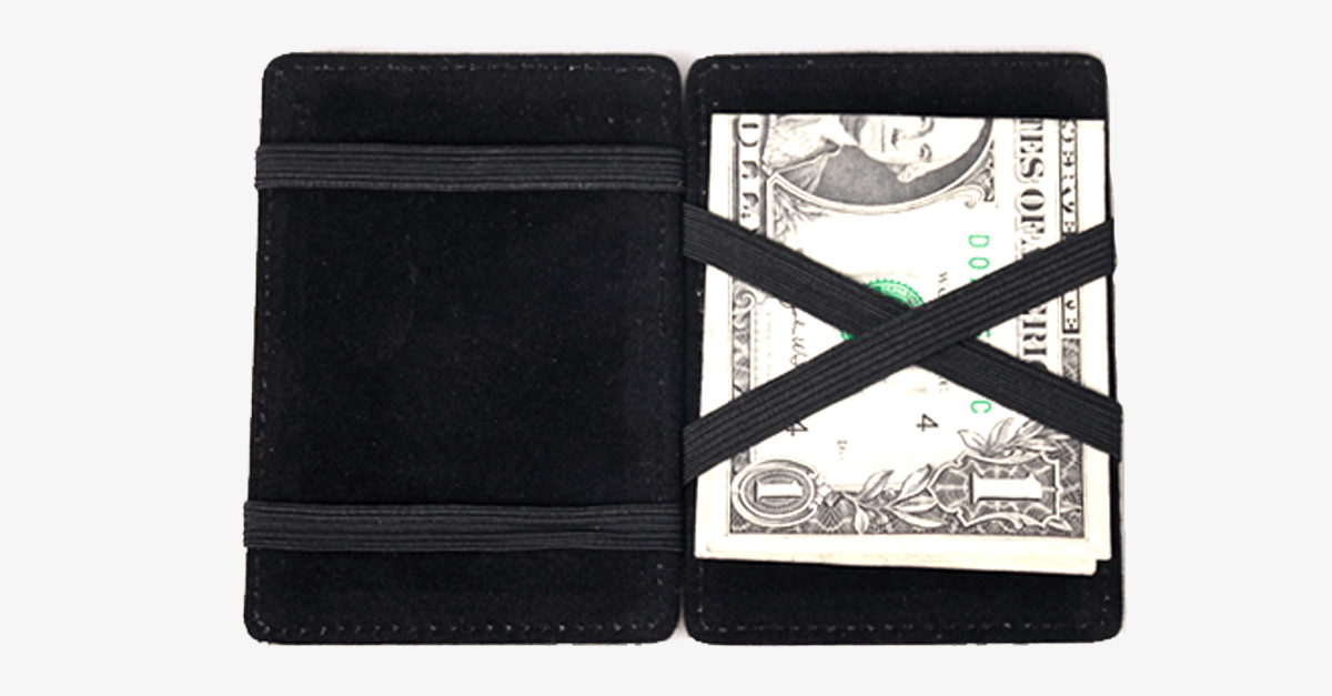 Portable Leather Card Holder - Foldable - Assorted Colors - Pocket Case for Money & Cards