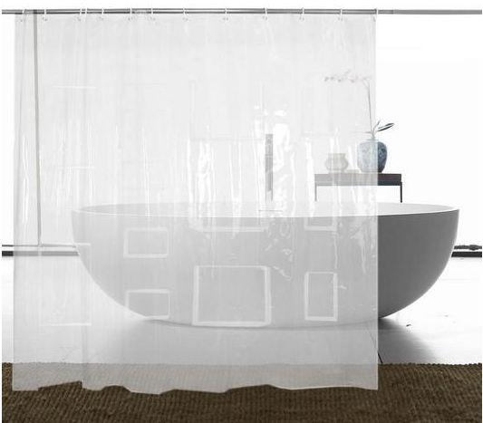 Transparent Phone Holder Shower Curtain
