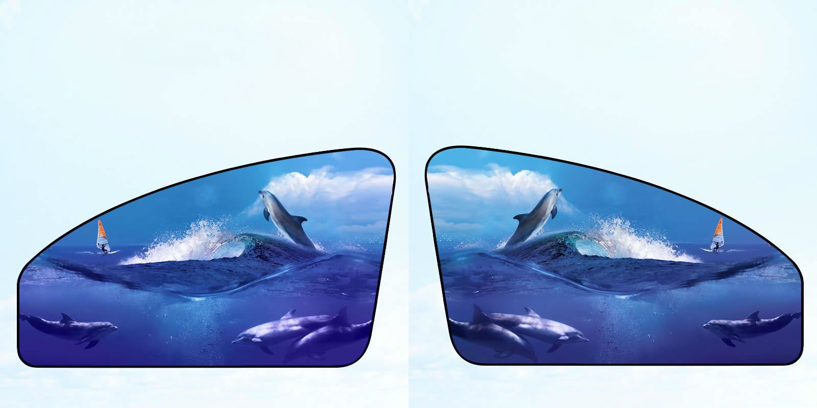 Magnetic Foldable Side Car Window Sunshades With UV Protector