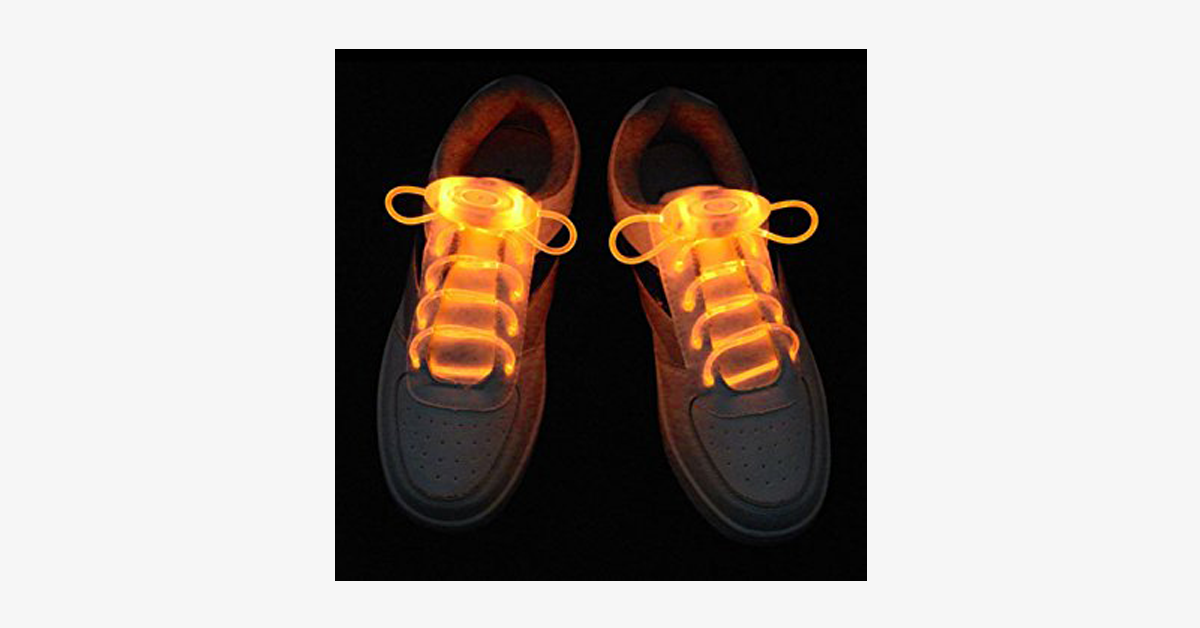 LED Waterproof Shoelaces - 3 Modes - Assorted Colors
